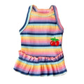Dog Rainbow Stripe Dress Dog Summer Dress Cat Dress Outfits Soft Breathable Dog Cotton outfits and dog clothes for Small Medium Large X-Large XX-Large Dog Girls Puppy Lightweight Pet dresses