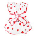 Dog Dresses for Small Dogs Girl Female Dog Clothes Cat Clothes Cat Dress Cute Cotton Extra Small Summer Clothes Bow Decor Printed Strawberry Dog Birthday Outfit Small Puppy Clothes White XS