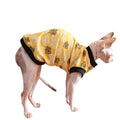 Sphynx Cat Clothes Vest Hairless Cat T-Shirts Pet Kitten Clothes Kitten Shirts Vest Cats & Small Dogs Apparel (Dot Flower Round Neck Small)